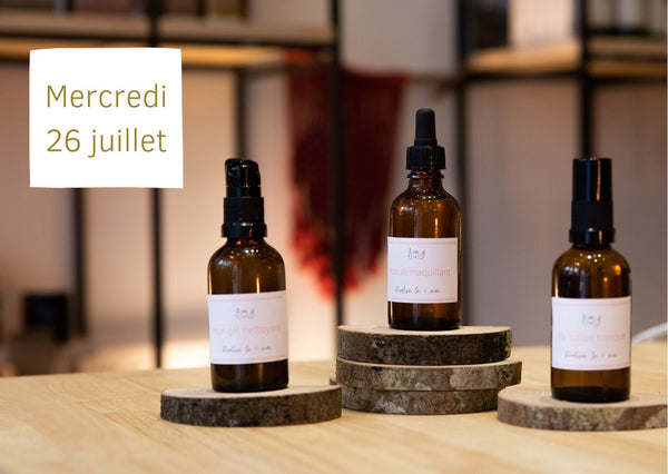 Atelier cosmétiques Bruxelles - Routine visage naturelle