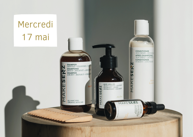 Animation gratuite de la marque belge de cosmétiques naturels Makesenz 