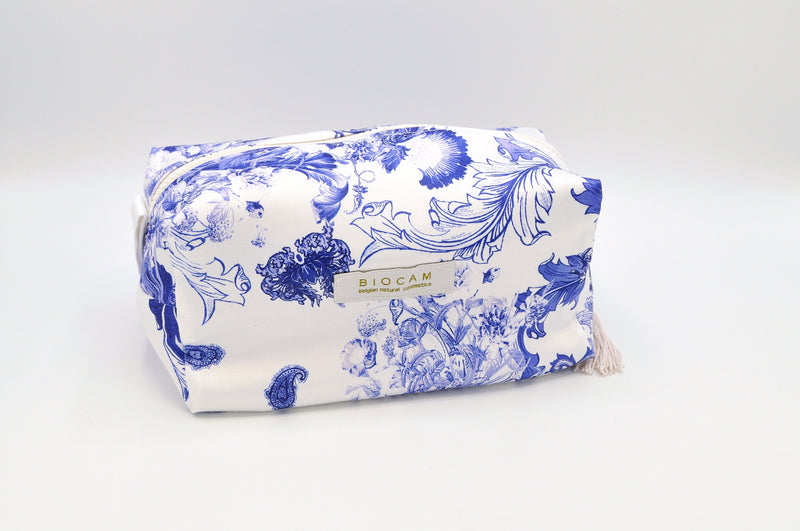 Trousse de toilette BIOCAM - Fleurs bleues