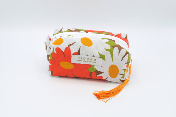 Trousse de toilette BIOCAM - Fleurs oranges