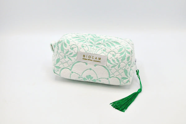 Trousse de toilette BIOCAM - Fleurs turquoises