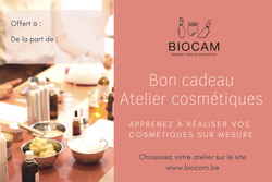 Bon cadeau - Atelier cosmétiques Bruxelles