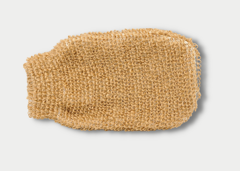 Gant de massage en jute et coton