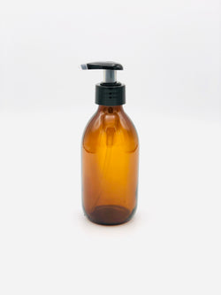 Flacon pompe verre ambré - 250 ml