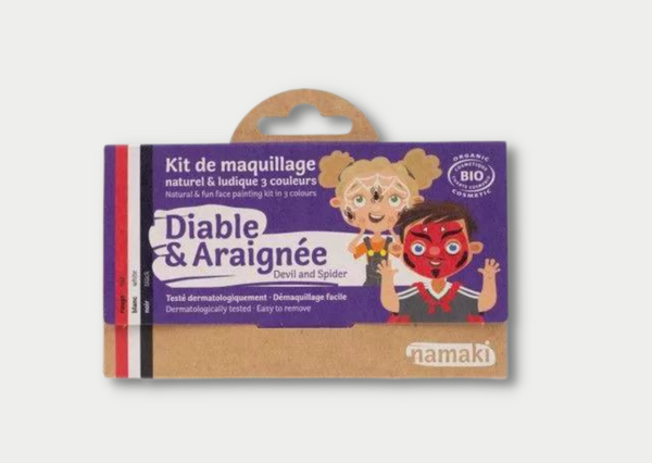 Namaki - Maquillage pour enfants - Kit 3 couleurs - Diable et araignée