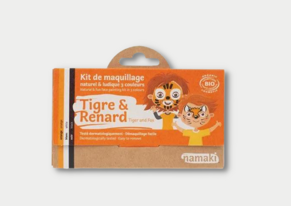 Namaki - Maquillage pour enfants - Kit 3 couleurs - Tigre et Renard