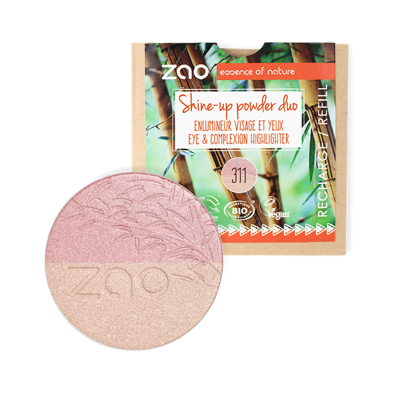 Zao - Recharge Shine-up powder - Rose et or 311